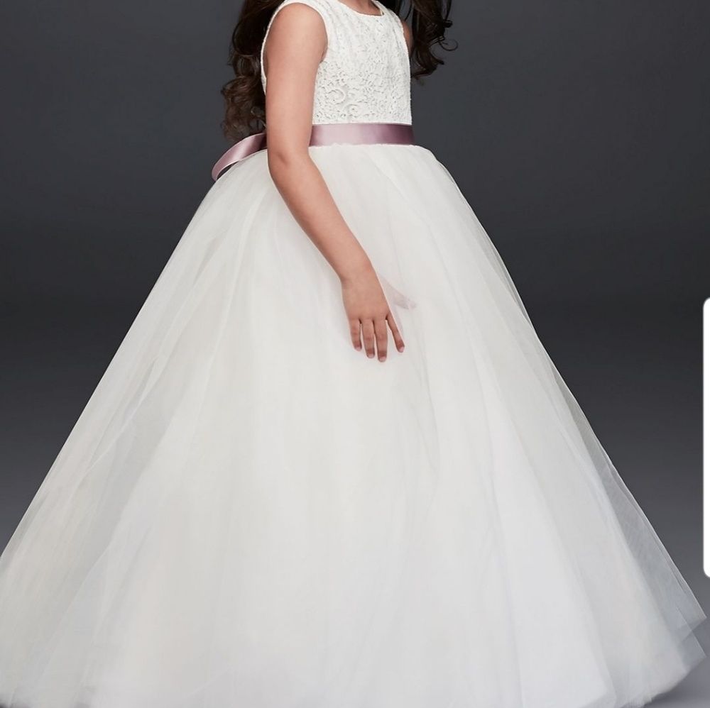 Ball Gown Flower Girl Dress with Heart Cutout